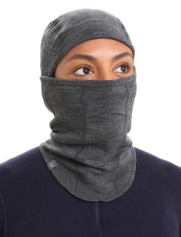 Men's Icebreaker Unisex Merino Apex Balaclava Headband Jet Heather | CA 1866JPQJ